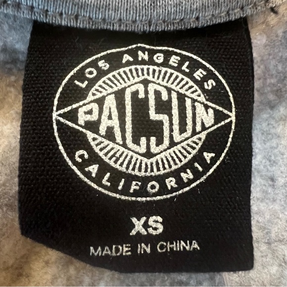 PacSun Winter Cinch Me Jacket XS Gray Soft Fleece Lined Full Zip Sweatshirt - Picture 12 of 15